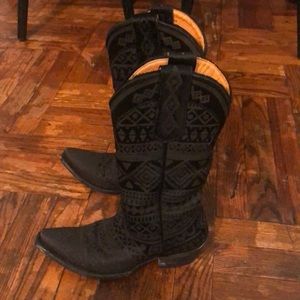 Women’s black old gringo cowboy boots